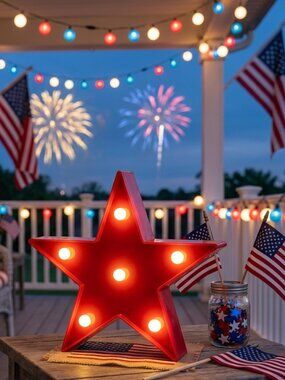 4 Pieces Star Night Lights LED